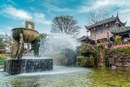 四川成都黃龍溪古鎮(zhèn)水景觀