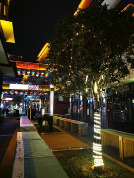 步行街夜景