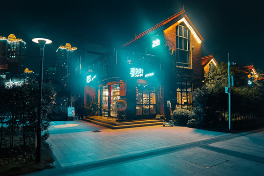 佛山千燈湖創(chuàng)投小鎮(zhèn)夜景