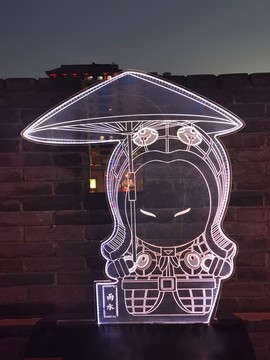 雨水霓虹燈
