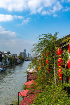 無錫南長街清名橋古運(yùn)河景觀