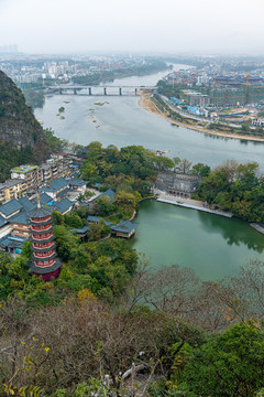 廣西桂林山水疊彩山