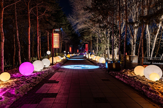 長春水文化生態(tài)園夜晚美景
