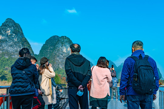 廣西桂林陽朔興坪漓江桂林山水
