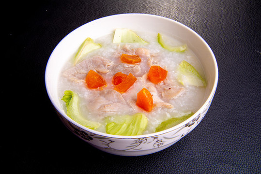 芥菜肉片粥