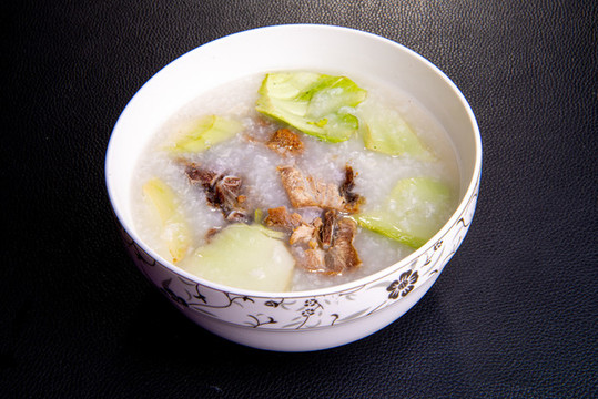 燒骨芥菜粥