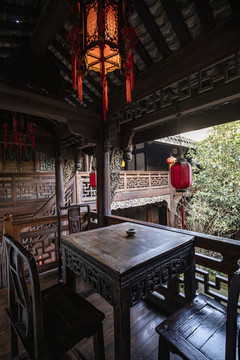 明清家居建筑走廊