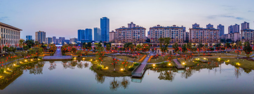 重慶江津區(qū)濱江新城城市夜景