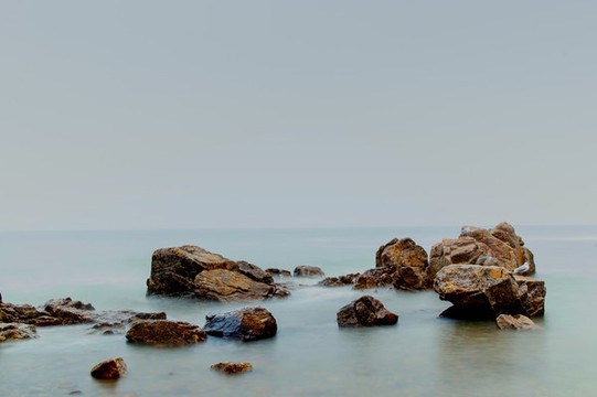 秦皇島北戴河鴿子窩海天一色海景