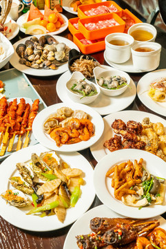 酒店自助餐菜品