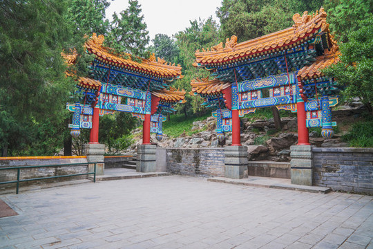 北京北海公園古建筑和中式園林