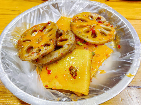 鹵味藕片土豆片
