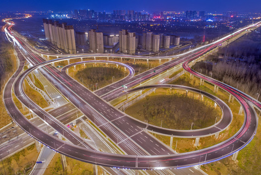 江蘇省淮安市內(nèi)環(huán)高架楊灣立交夜