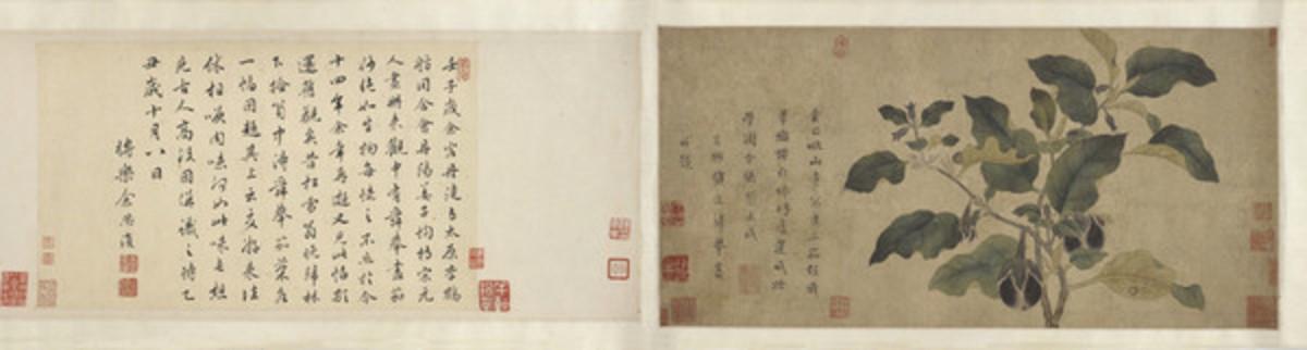 元錢選瓜茄圖頁