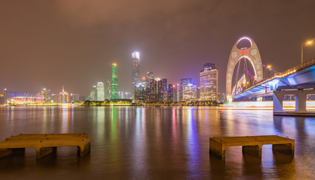獵德大橋與珠江新城夜景