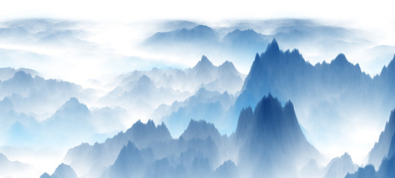 意境水墨山水抽象裝飾畫