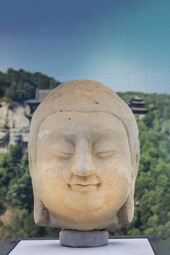 天龍山石窟天龍山石雕佛首