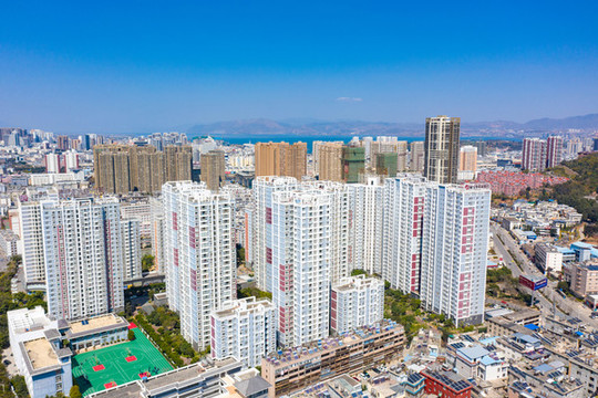 航拍云南大理市區(qū)