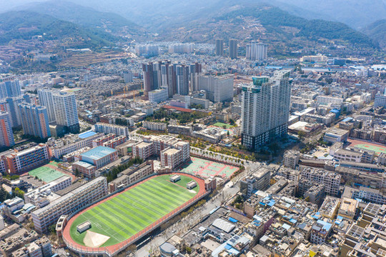 航拍云南大理市區(qū)