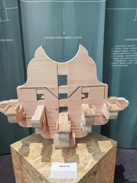 重翹五踩斗拱建筑模型