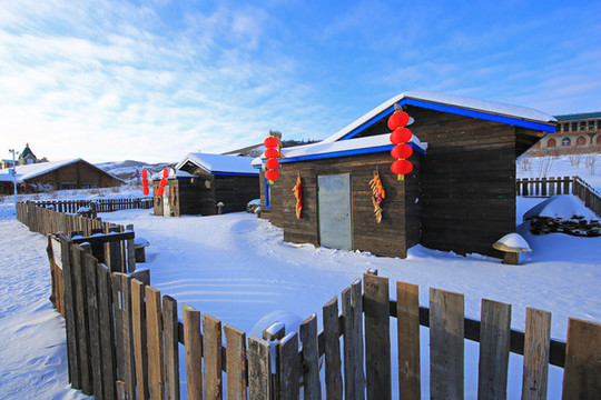 雪村農(nóng)家雪景