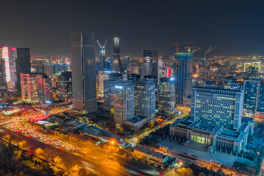 濟(jì)南新城CBD夜景