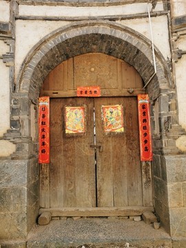 鄉(xiāng)村農(nóng)村雙開木門
