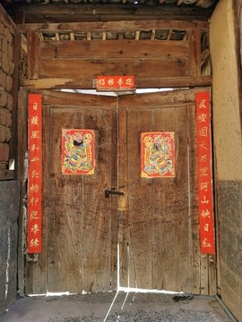 鄉(xiāng)村農(nóng)村雙開木門