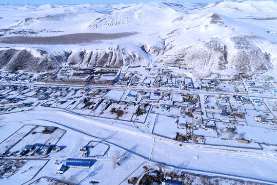 三河馬的故鄉(xiāng)內(nèi)蒙古三河鄉(xiāng)雪景