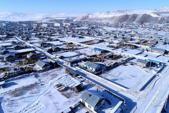 三河馬的故鄉(xiāng)三河鄉(xiāng)冬季雪景