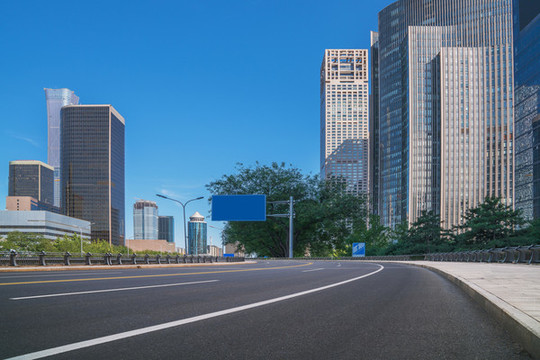 北京建國門大街城市建筑和交通