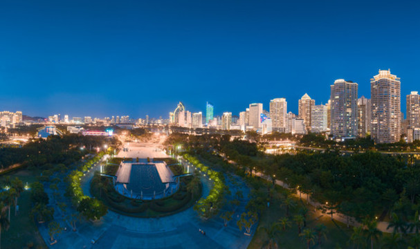 廈門(mén)白鷺洲公園夜景