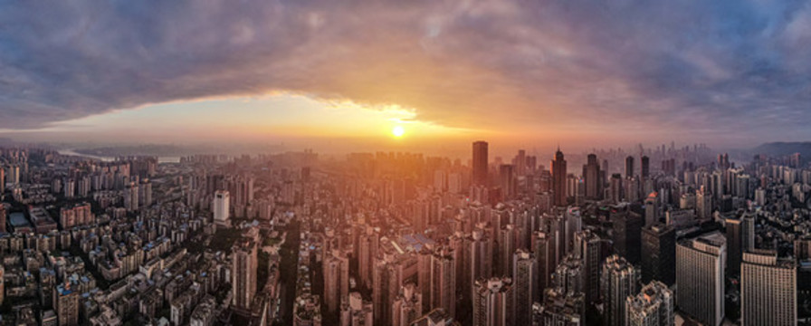 重慶全景航拍360球形vr