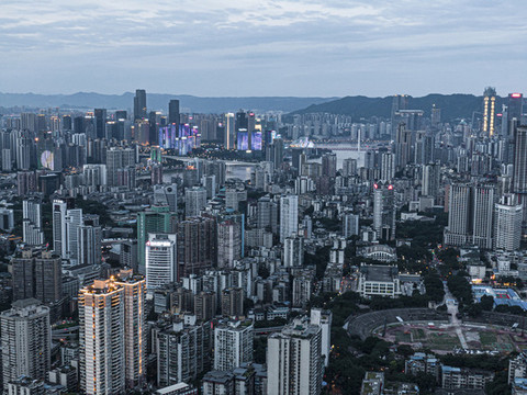 重慶夜景航拍全景圖