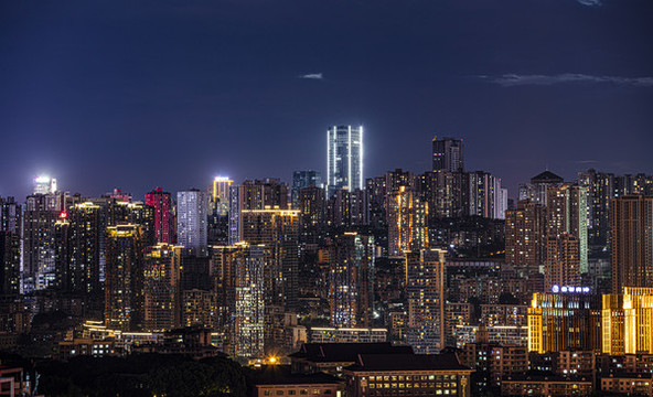 重慶夜景江北區(qū)大禮堂