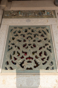 福建閩南古厝石雕窗戶