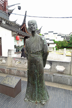 南京夫子廟景區(qū)唐寅雕塑