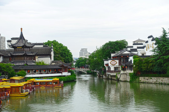 南京夫子廟秦淮河古典建筑