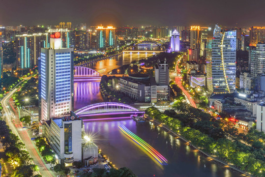 寧波三江口夜景