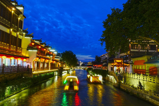 南京秦淮河燈光夜景