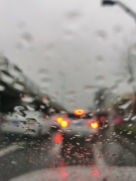 雨天車窗外