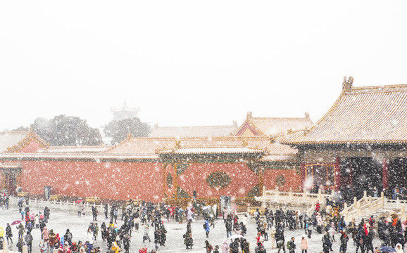 故宮飄雪