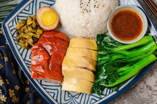 白切雞燒鵝飯