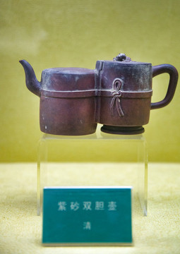 清代紫砂雙膽壺