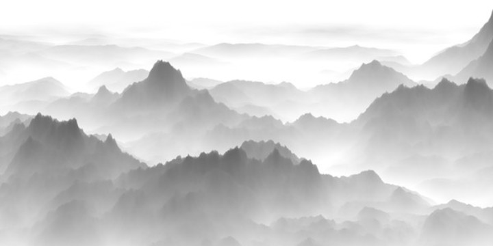 水墨禪意山水畫