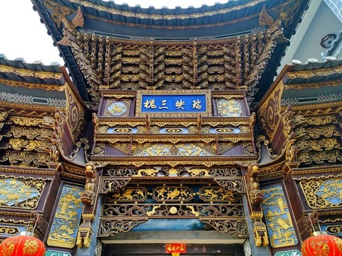 中式古建牌坊牌樓