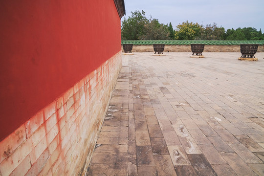 北京天壇公園的古建筑和天壇廣場(chǎng)