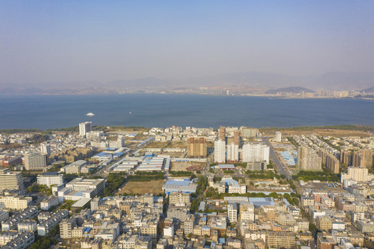 航拍云南大理市區(qū)