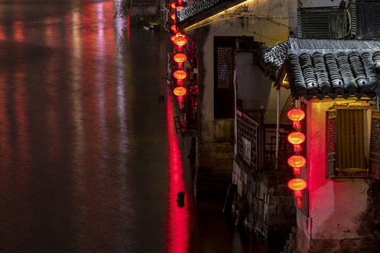 西塘河邊夜色