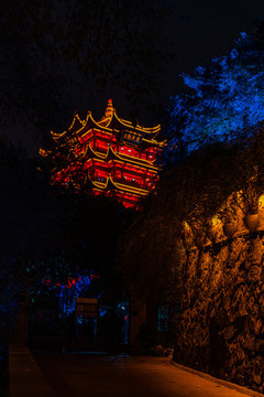 武漢黃鶴樓夜景